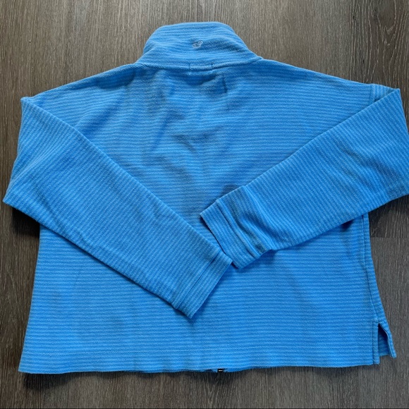 Vineyard Vines Tonal Striped Full Zip funnel neck Shep Shirt jacket sweater XL - Picture 9 of 13